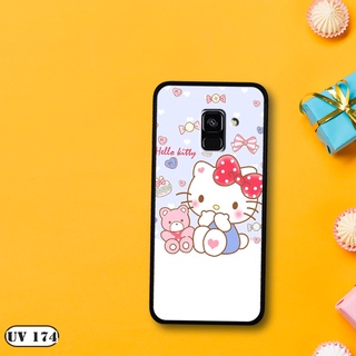 Ốp lưng  Samsung Galaxy A8 Plus - Lưng nhám viền dẻo in 2D