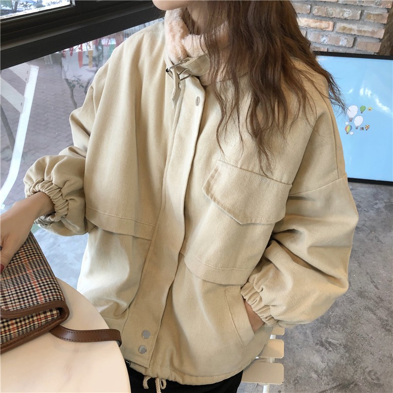 [ẢNH THẬT] Áo khoác kaki nữ lót lông | BigBuy360 - bigbuy360.vn