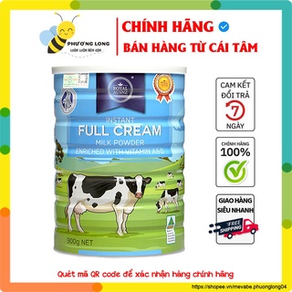 [CHÍNH HÃNG] Sữa bột nguyên kem Hoàng Gia Úc Royal Ausnz Full Cream 900g bổ sung Vitamin A&D cho cả gia đình
