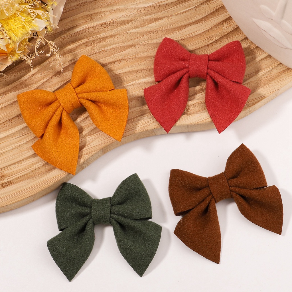 Kẹp tóc nơ lông nhung KIDSBOWS dễ thương cho bé gái