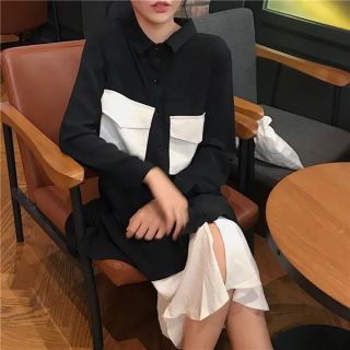Order _ đầm sơ mi bèo tầng