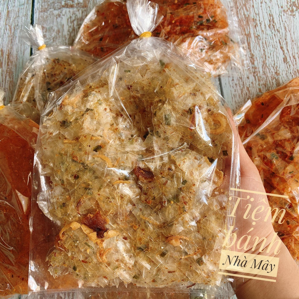 Bánh Tráng Sợi Trộn Hành Tỏi Phi - Bánh Tráng Chay Trộn Sẵn bịch to 70g