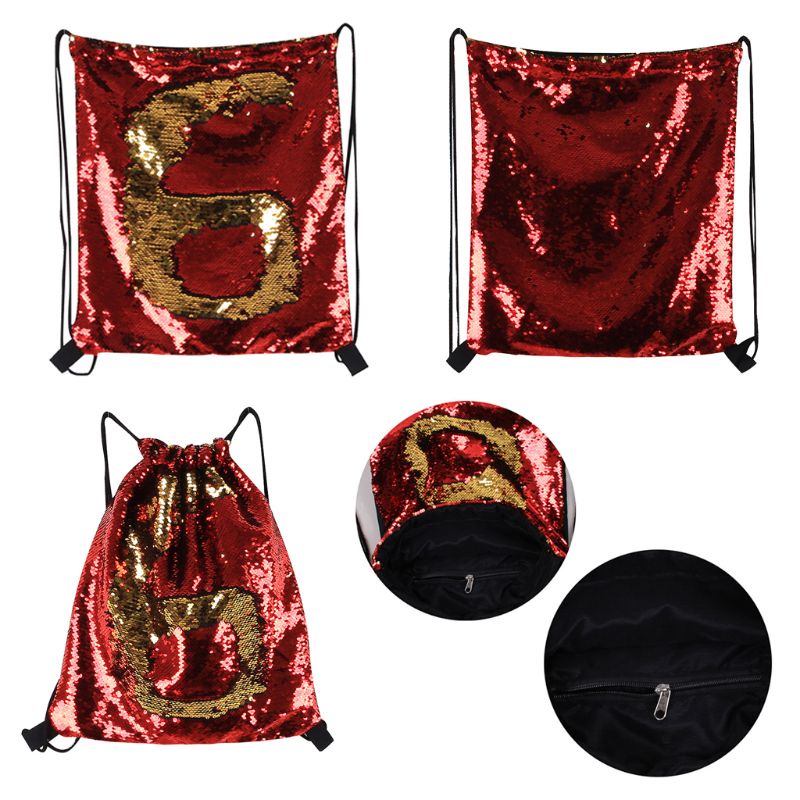 Ba Lô Rút Dây Đính Sequin Lấp Lánh