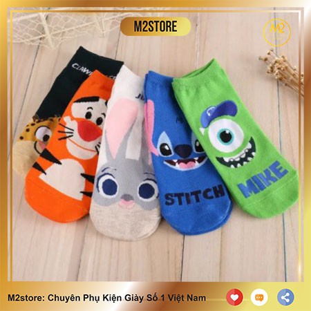 Combo 5 Tất Vớ Nữ Họa Tiết Hoạt Hình Đáng Yêu Dễ Thương TNG36