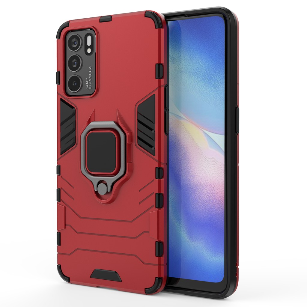 Ốp lưng Oppo Reno 6 5G IRON MAN IRING chống sốc giá đỡ xem phim cao cấp