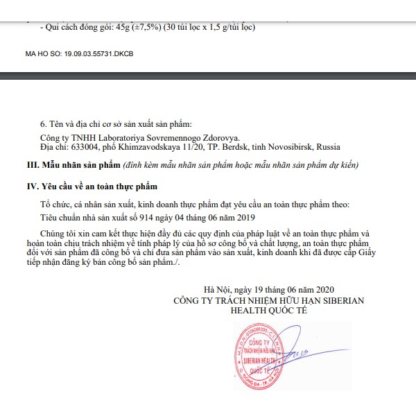 Trà giải độc gan thảo mộc Baikal số 6 - Thanh lọc giải độc gan - 100% thảo mộc thiên nhiên - Siberi Nga