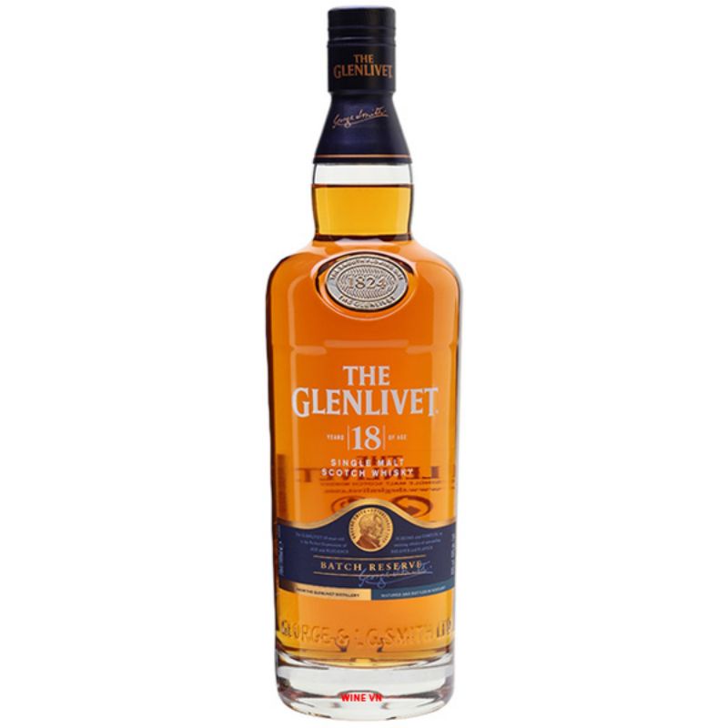 Vỏ chai rượu thủy tinh Glenviet 18 xuất xứ Scotland dung tích 700ml rất đẹp.
