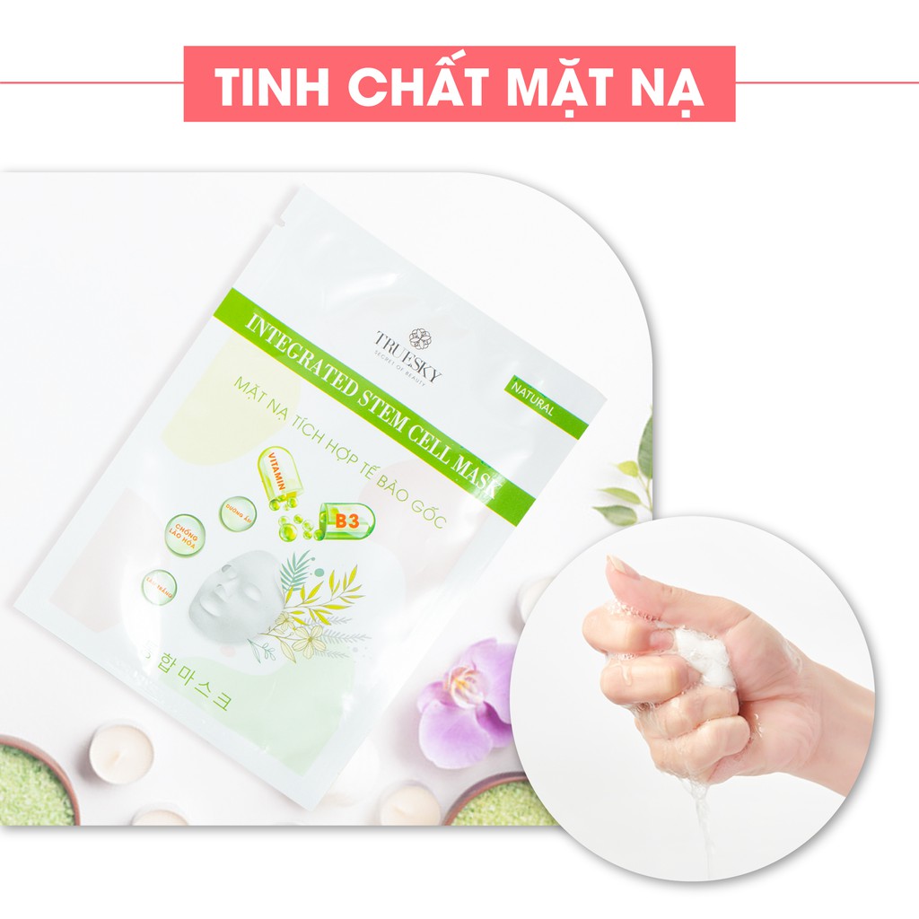 Bộ ngăn ngừa mụn da mặt Truesky Premium M02 gồm 1 serum ngừa mụn 20ml + 1 sữa rửa mặt 60ml + 3 miếng mặt nạ dưỡng da