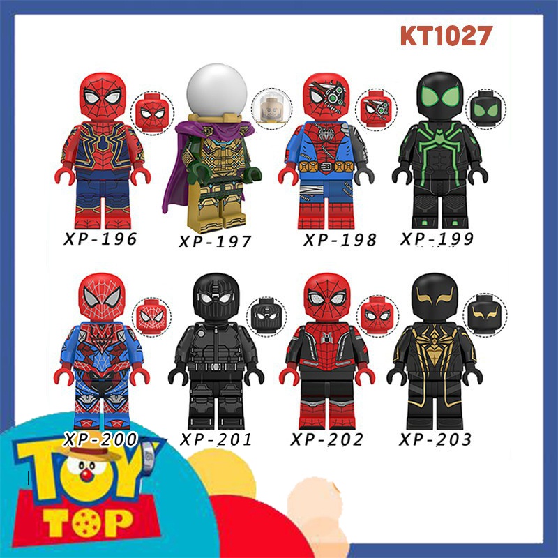 Đồ chơi lắp ráp mini người nhện Spider man các phiên bản , Mysterio xếp hình mini KT1027