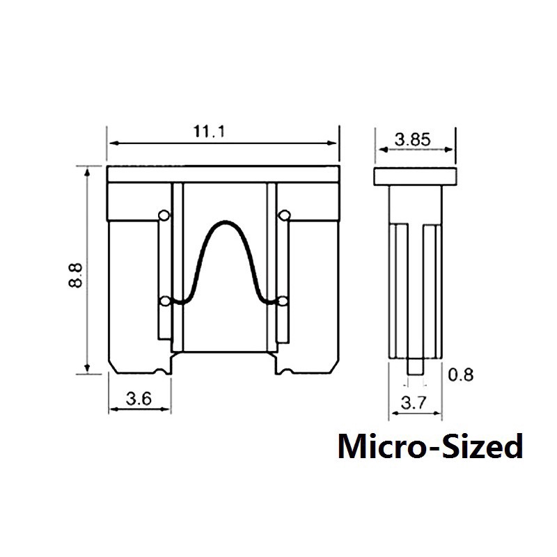 Cầu chì chống thấm nước dành cho xe hơi 2A - 30A