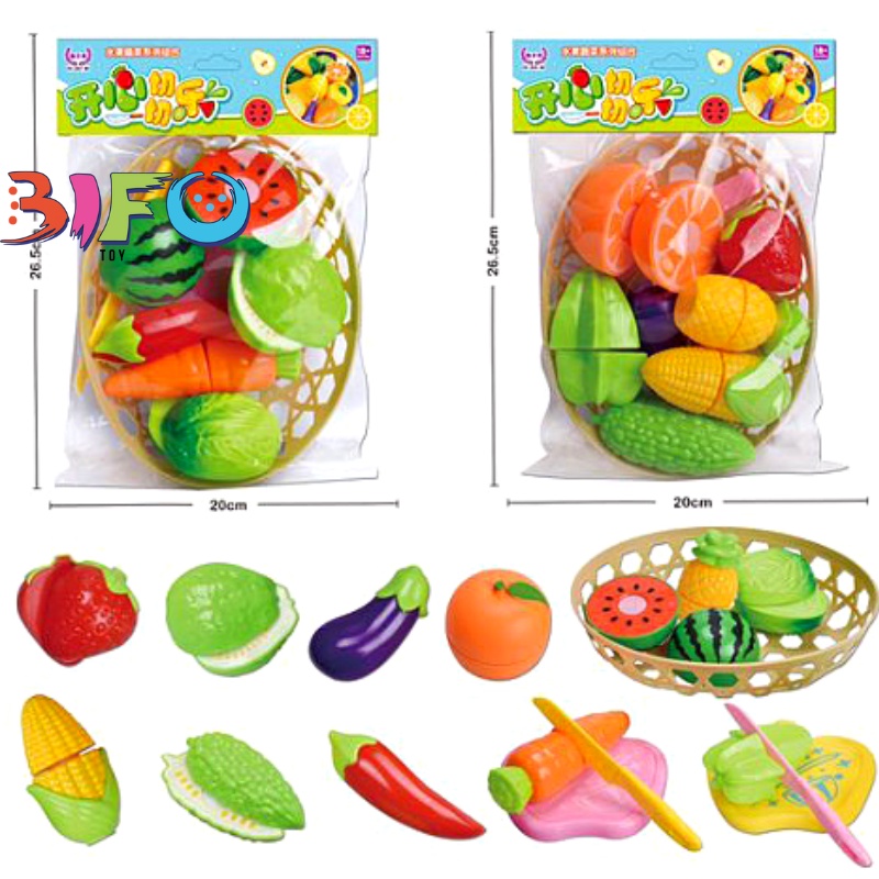 Set rau củ, trái cây, tôm cua cá, bánh ngọt bằng nhựa đẹp cho bé thỏa sức đam mê nấu ăn
