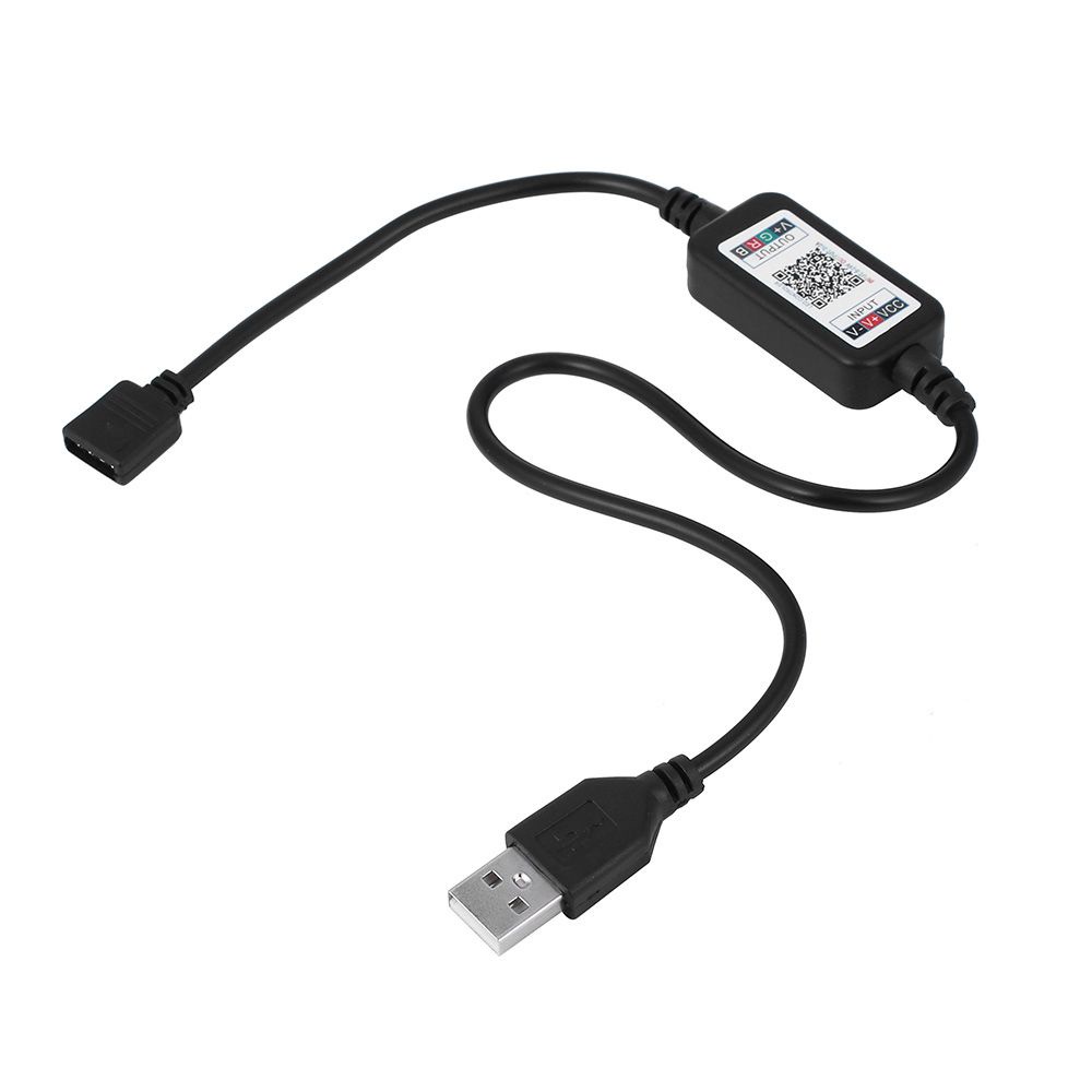 Bộ điều khiển dây đèn LED mini 5-24v kết nối bluetooth 4.0 rgb cổng usb thông minh