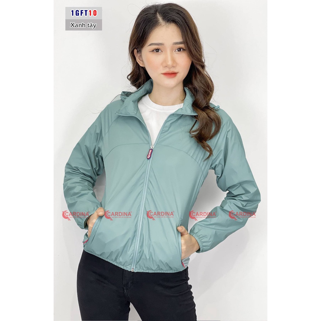 [CHÍNH HÃNG] Áo khoác gió nữ 2 lớp vân xước Cardina cản gió chống nước - kèm túi đựng siêu gọn | BigBuy360 - bigbuy360.vn