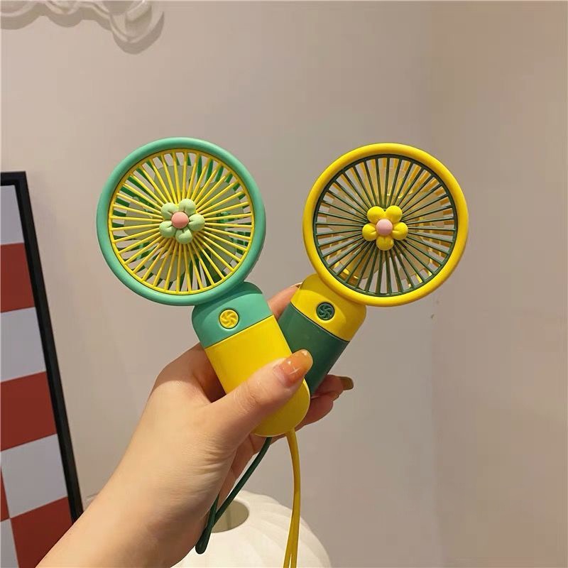 Quạt mini cầm tay, quạt tích điện mini 1 chế độ gió, nhỏ gọn, tiện lợi(Tặng Dây Sạc+ kèm dây cao su)