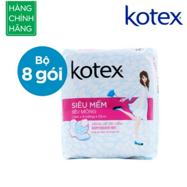 8 gói Băng vệ sinh Kotex siêu mềm siêu mỏng