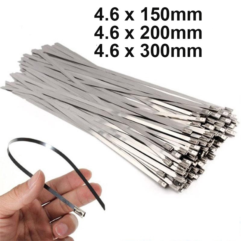 Bộ 20 dây khóa chất liệu kim loại thép không gỉ 304 11.8&quot; chất lượng tiện lợi dành cho ống pô