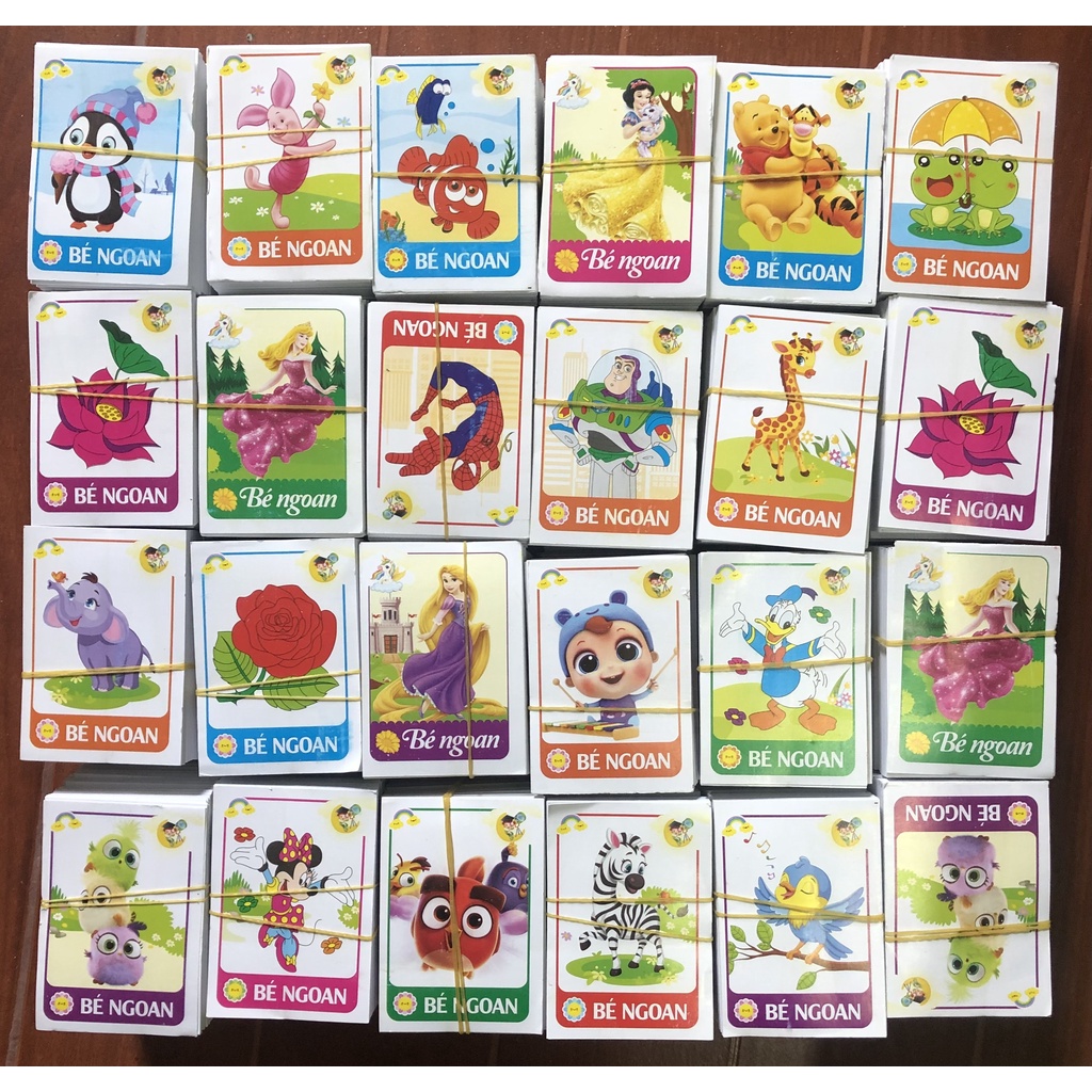 Phiếu bé ngoan cắt sẵn, cọc 500 tờ trộn nhiều hình khác nhau