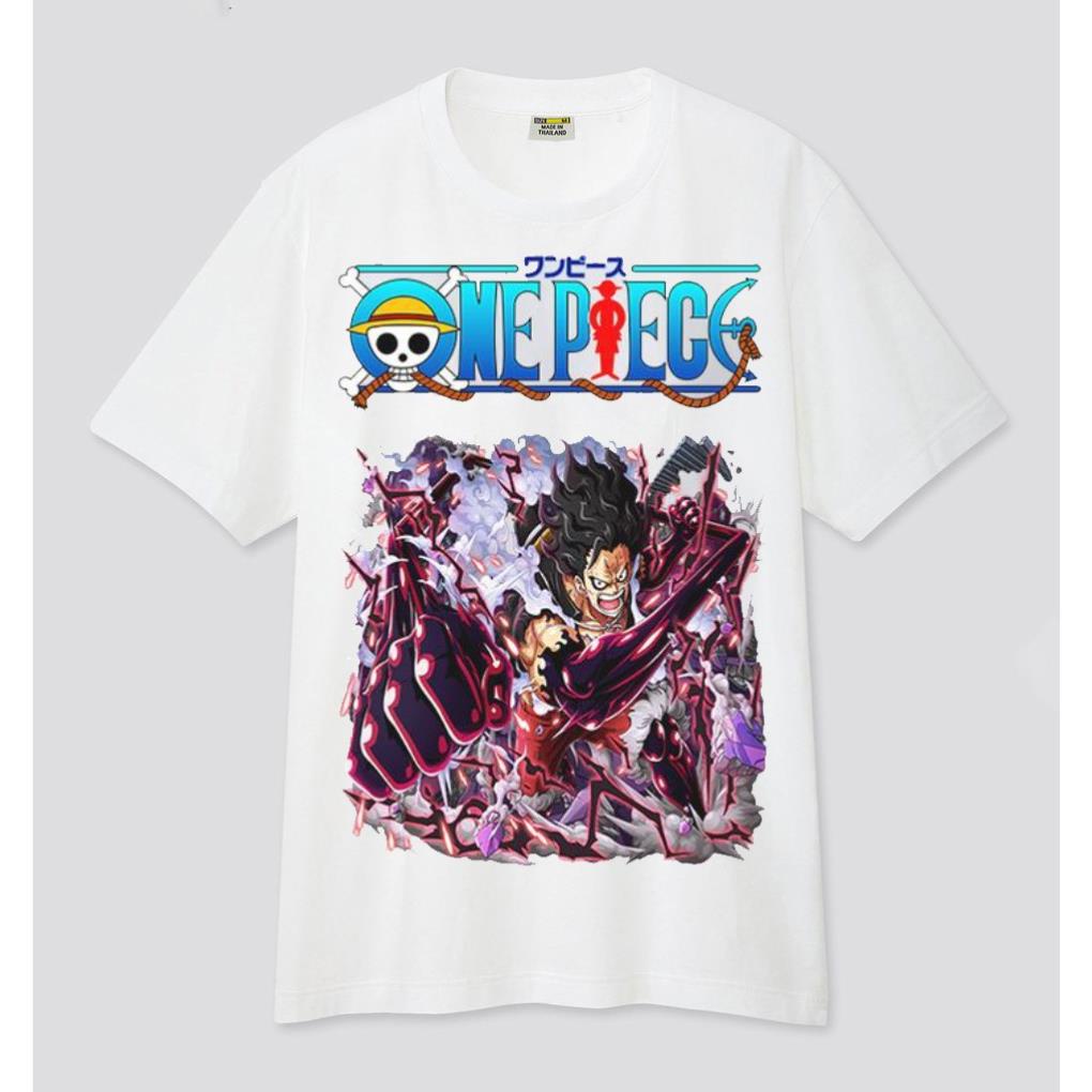 BST Áo thun One Piece in hình Luffy Gear 4 cực chất, dáng Unisex form rộng, vải dày mịn mát, đẹp độc lạ AT1086