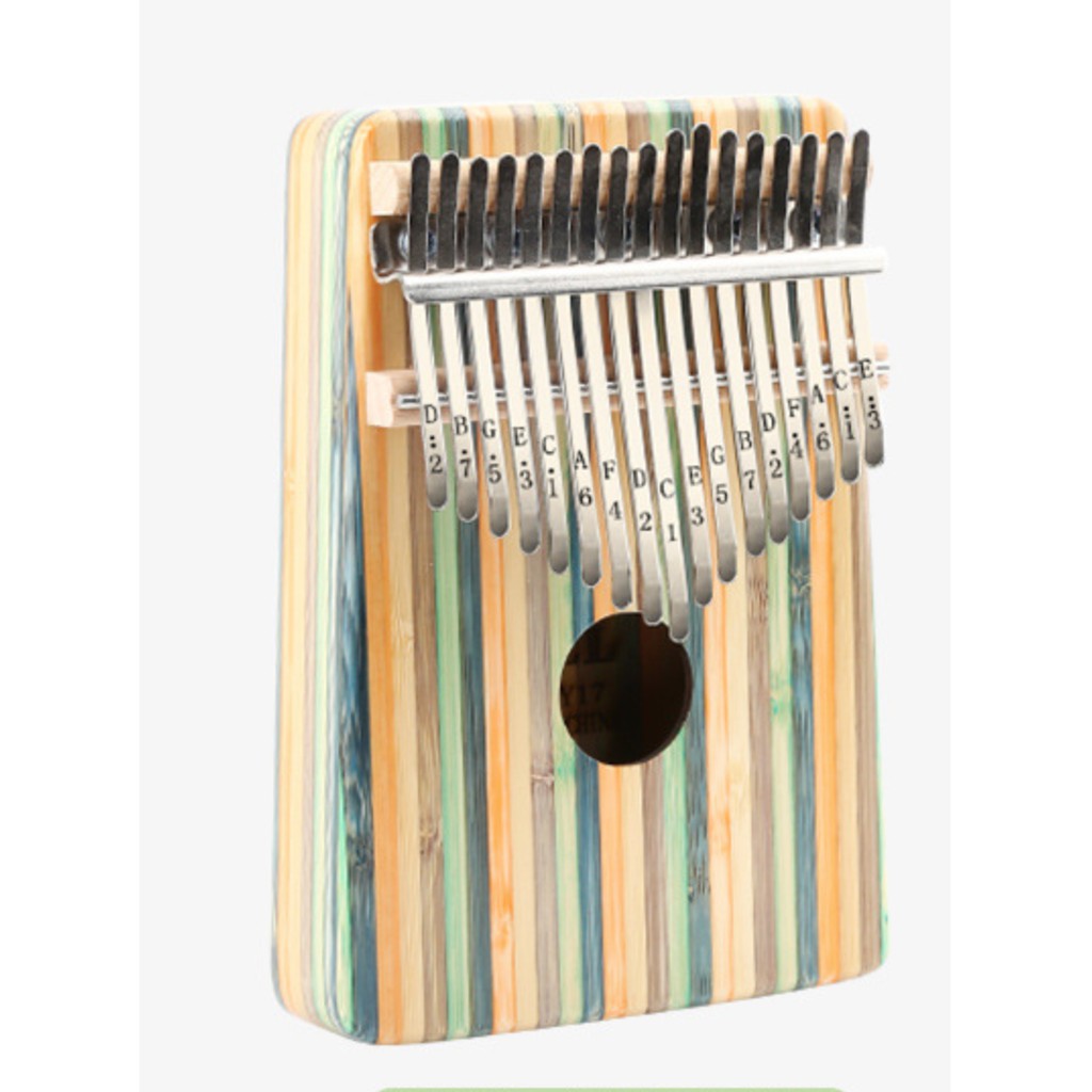 Đàn Kalimba Woim 17 phím Gỗ Rainbow Tặng Kèm Kèn Kazoo- HÀNG CÓ SẴN