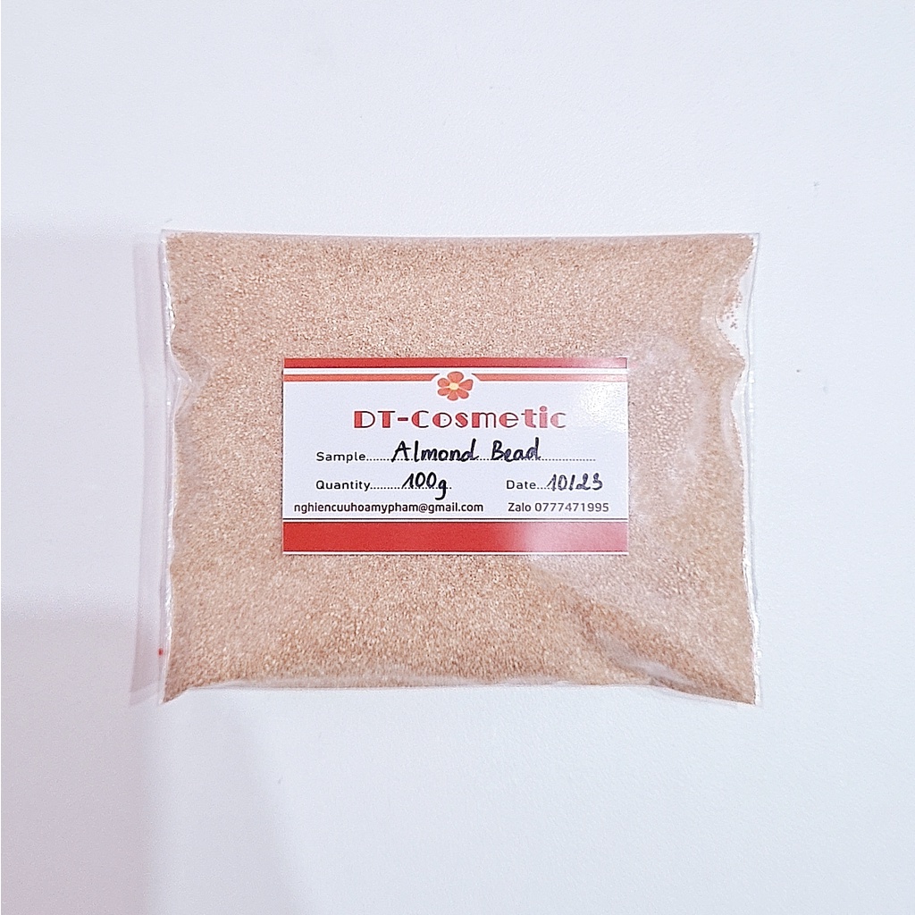 10g/100g Vỏ Hạt Hạnh Nhân Tẩy Da Chết (Almond Bead) - Nguyên Liệu Mỹ Phẩm