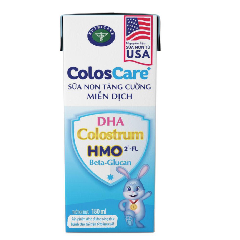 Thùng sữa công thức pha sẵn Nutricare ColosCare(180ml x 48 hộp)-sữa non tăng cường miễn dịch