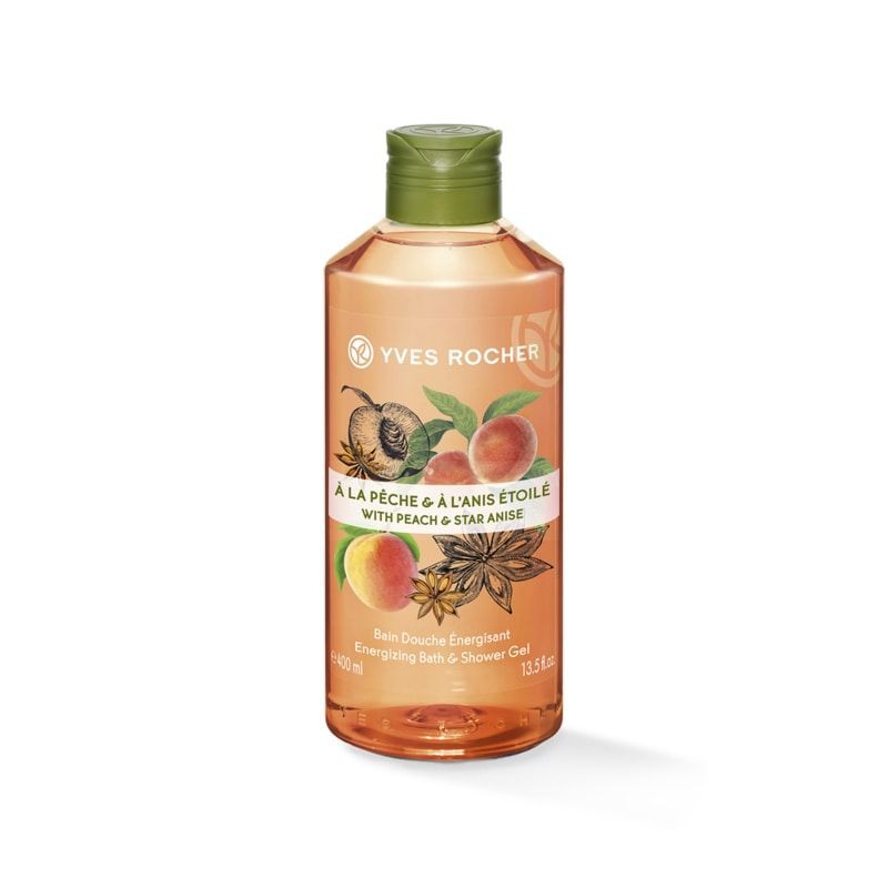 Sữa Tắm Hương Đào Và Hoa Hồi Yves Rocher Peach Star Anisel Bath &amp; Shower Gel 400ml