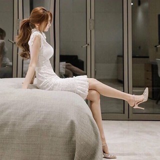 Váy Ôm Ren Trắng