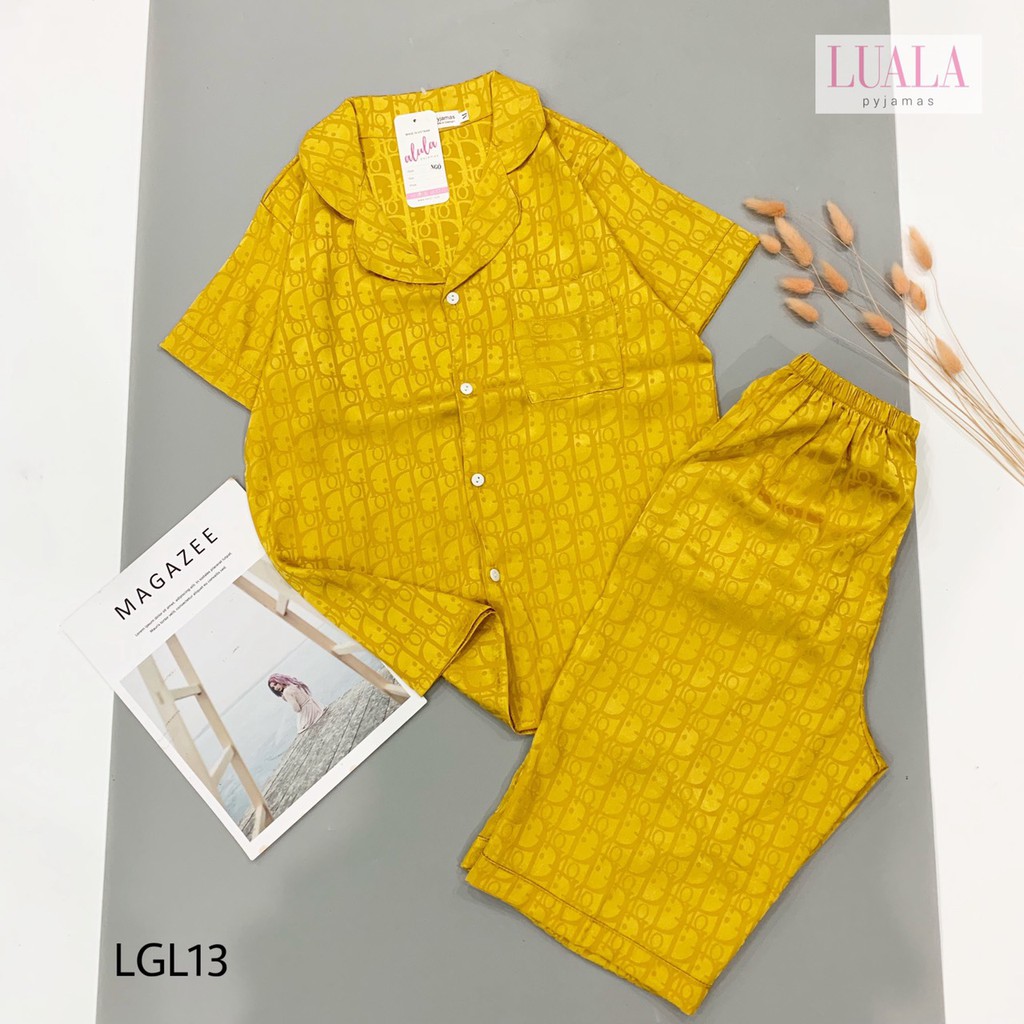 LUALA Pyjamas Bộ Lụa Gấm Lửng