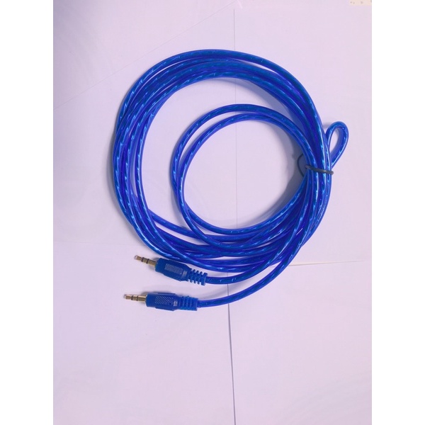 Dây Loa Âm Thanh 2 Đầu Jack 3.5mm  Dài 1.5M 1.8M 3M 5M 10M Màu Xanh ây Kết Nối Âm Thanh Loa, Amply, Tivi