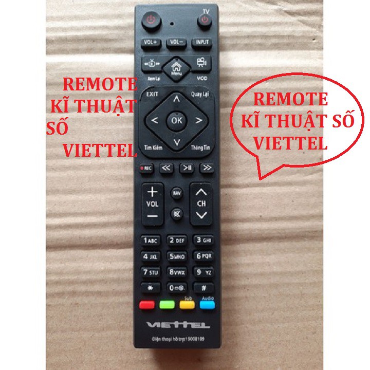 [Mã ELORDER5 giảm 10k đơn 20k] Điều khiển đầu thu truyền hình kĩ thuật số Viettel - REMOTE ĐIỀU khiển đầu thu VIETTEL