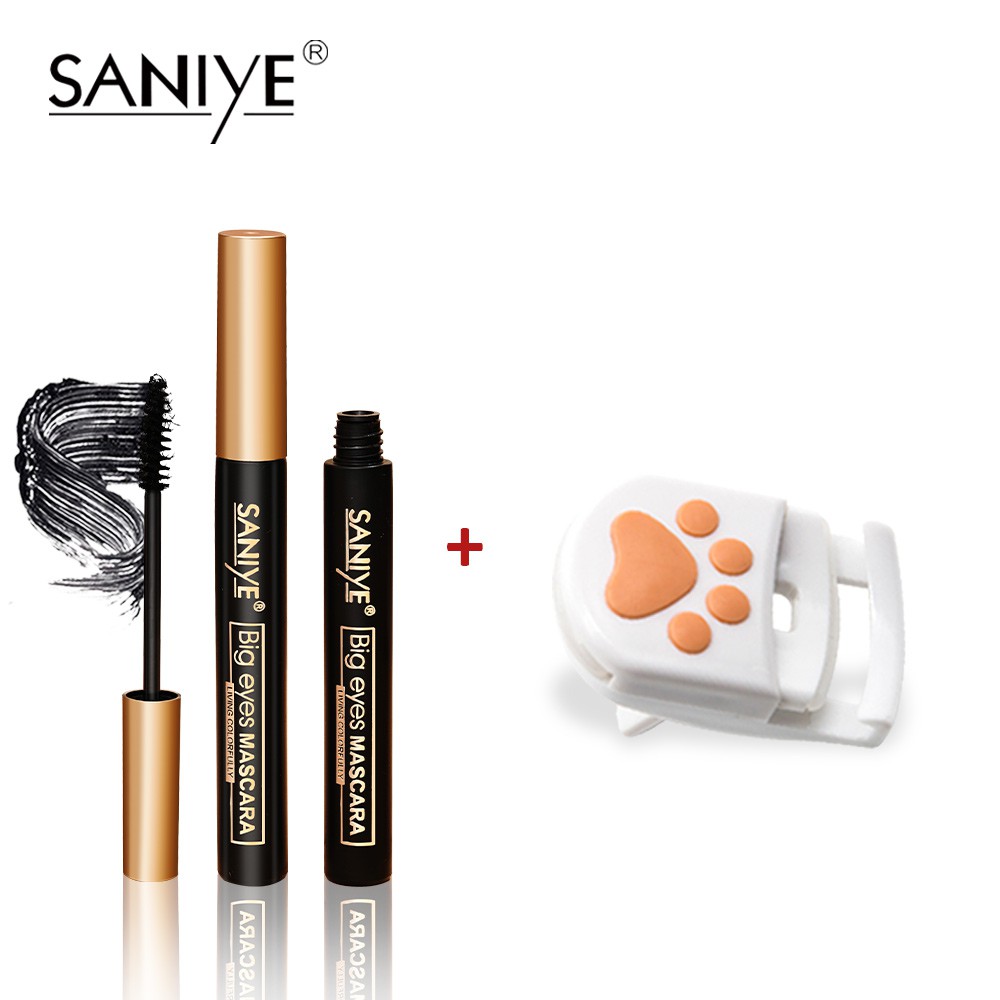 Bộ Sản Phẩm Trang Điểm Mắt SANIYE Mascara + Dụng Cụ Làm Cong Mi Mắt 50g