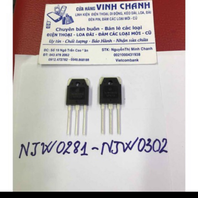 Cặp sò công suất NJW0302 và NJW0281 khuyếch đại âm thanh