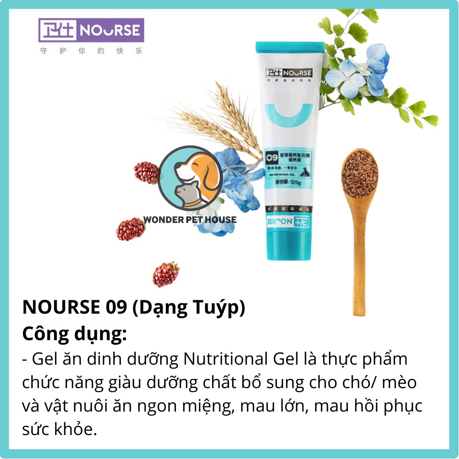HỘP NGUYÊN, GEL NOURSE Vitamin Dinh Dưỡng Tổng Hợp Cho Mèo