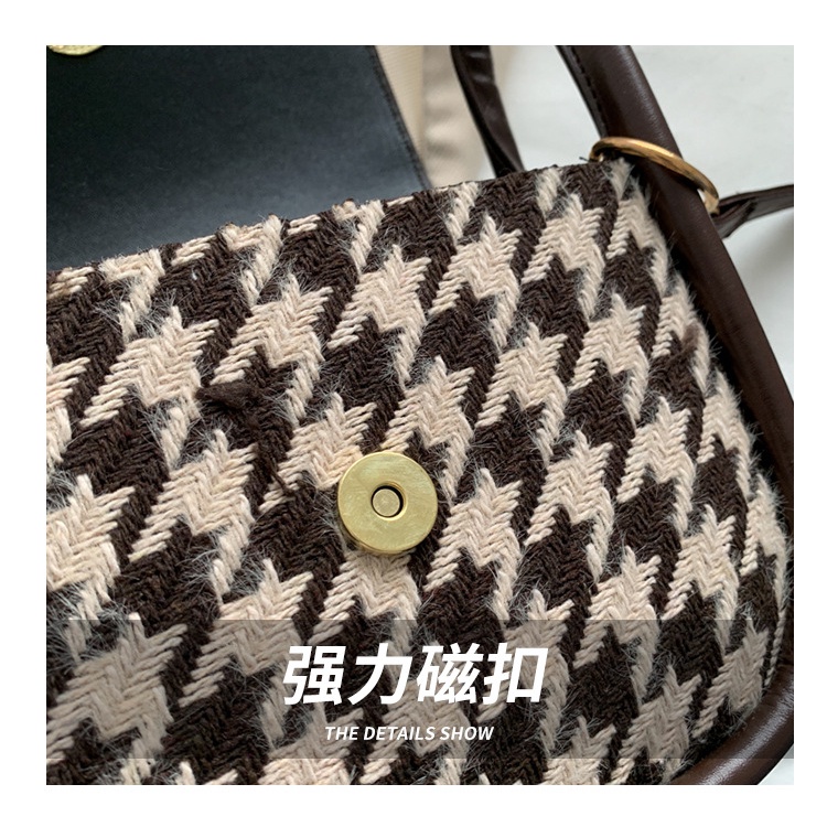 Túi đeo chéo JASMIN NOIR vải canvas hình vuông nhỏ thời trang cho nữ