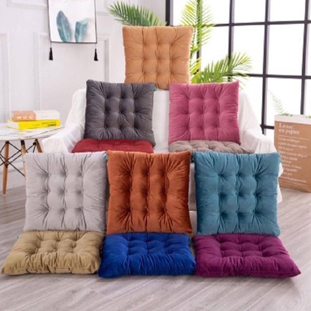 [Mã LIFEBKA5 giảm 10% tối đa 1 Triệu đơn 500k] [ SIZE 40CM / DÀY 5CM ] ĐỆM NGỒI BỆT VUÔNG VẢI NỈ NHUNG MÀU MỚI SBK064