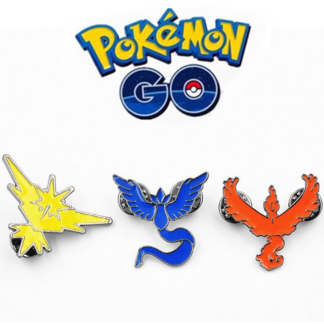 Trâm cài áo hợp kim kích thước 2cmx2.2cm phong cách game Pokemon Go độc đáo