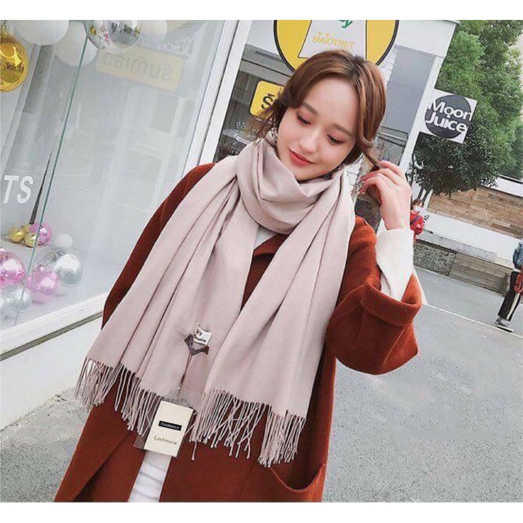 [FREESHIP] Khăn quàng cổ màu trơn cực mịn, ấm áp CASHMERE Khăn Len Cao Cấp (Ảnh thật)