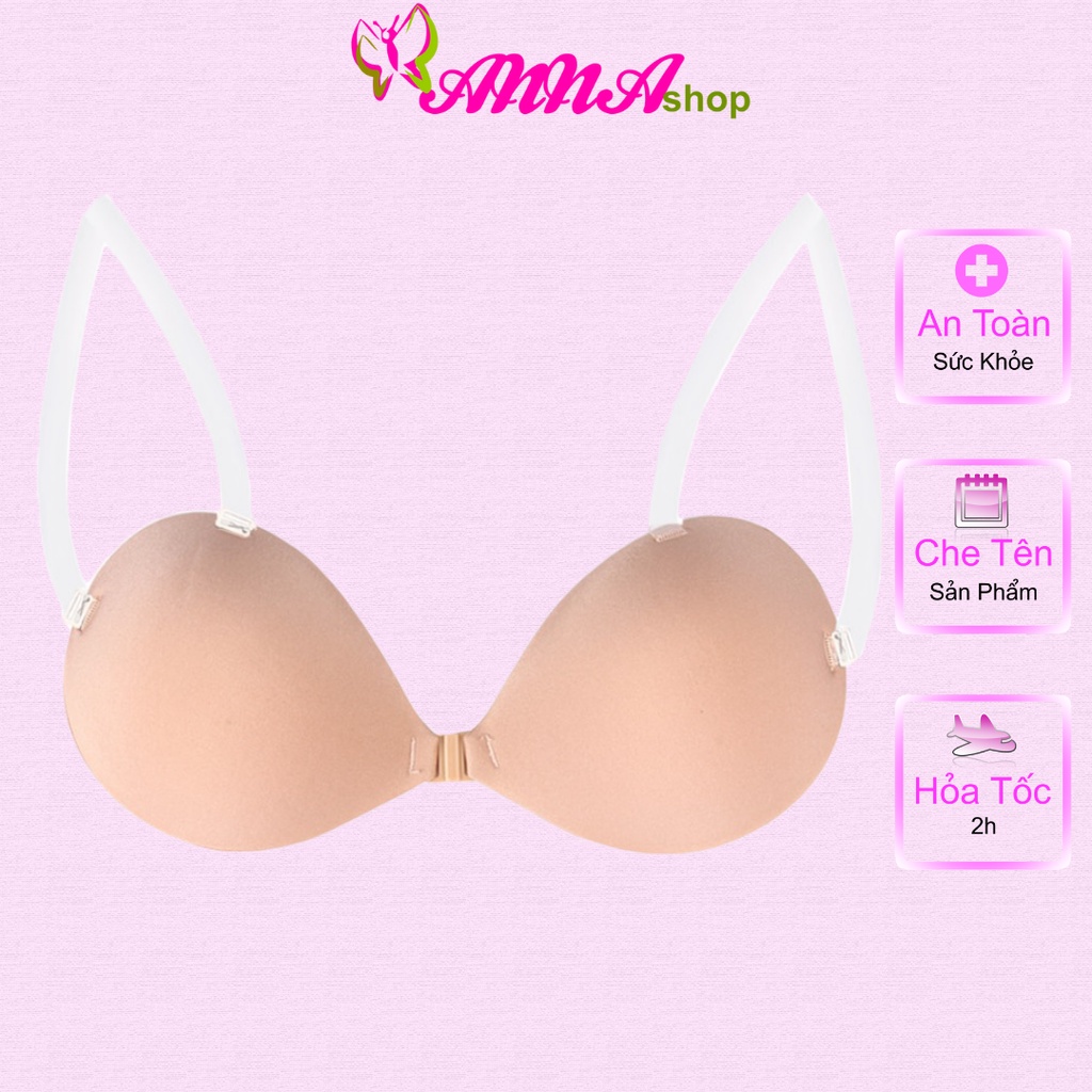 Áo dán ngực vải nâng đệm bàn tay, cài trước, tặng kèm dây an toàn dễ phối đồ (MS 04038) Anna Shop