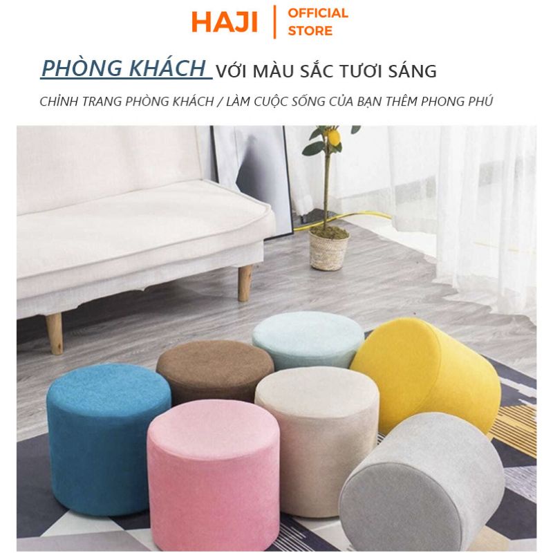 Ghế đôn sofa HAJI chân ghế chống trượt không gây trầy xước sàn nhà D14