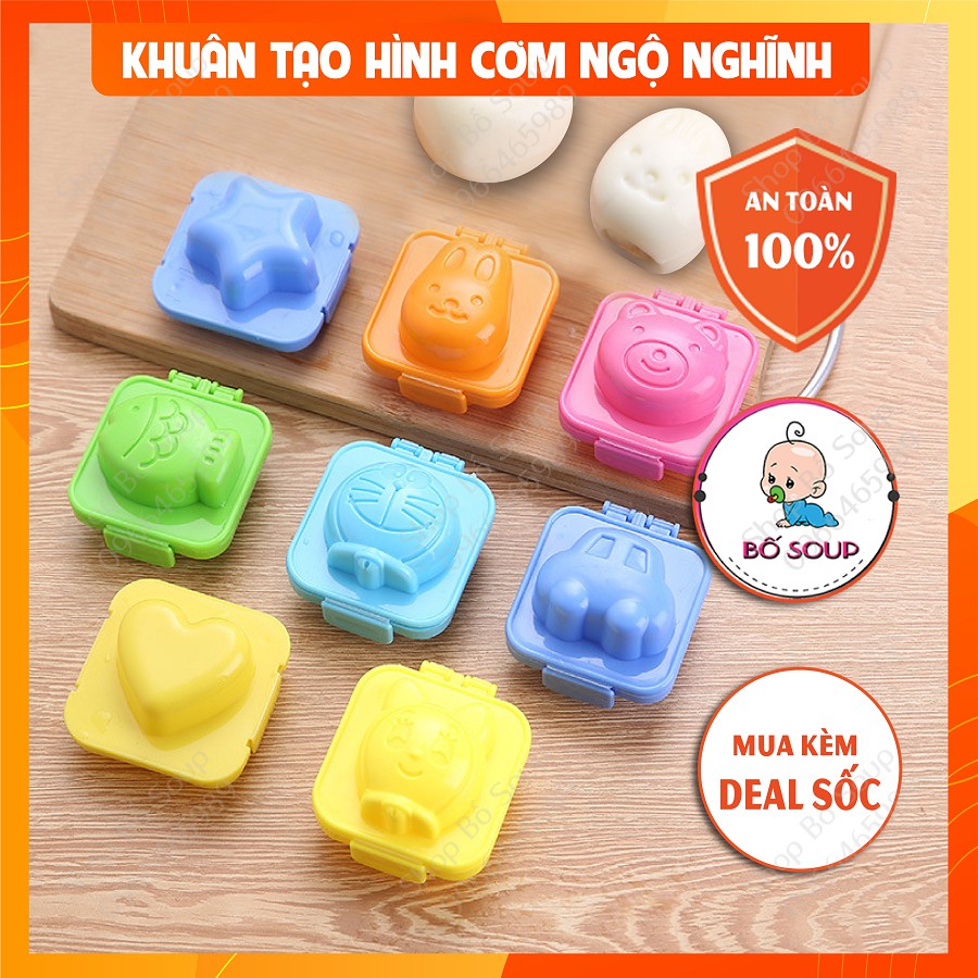 Khuôn Cơm Cho Bé Ăn Dặm Hoạ Tiết Hình Con Vật Dễ Thương Shop Bố Soup