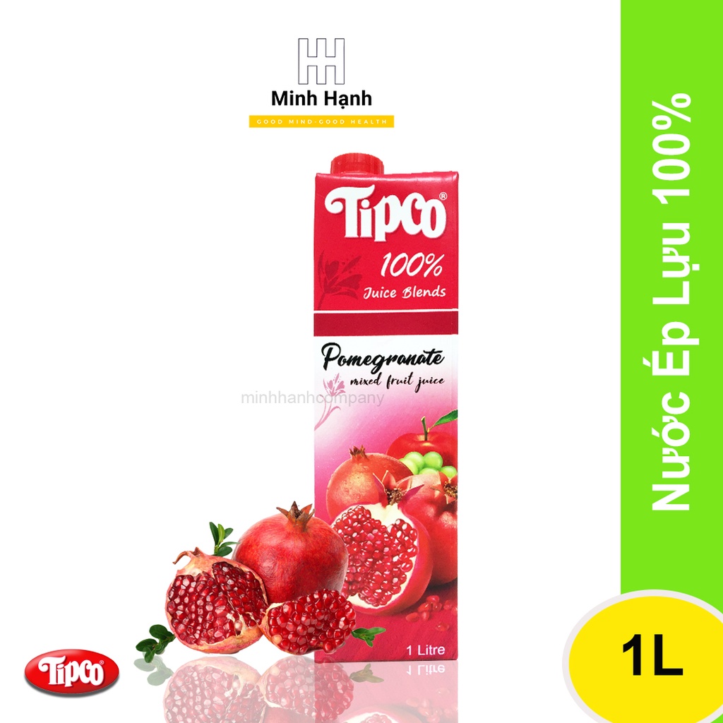 Nước Ép Trái Cây Nguyên Chất Tipco Minh Hạnh Ép Lựu, Nam Việt Quất, Cherry, Xoài, Rau Củ Hoa Quả Vùng Nhiệt Đới