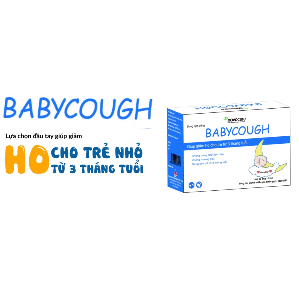 Dung dịch uống Babycough – Dùng cho trẻ từ 3 tháng tuổi - giảm ho trẻ sơ sinh