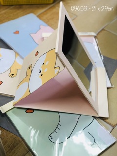 GƯƠNG GẤP ĐỂ BÀN / BỎ TÚI ĐỦ CỠ