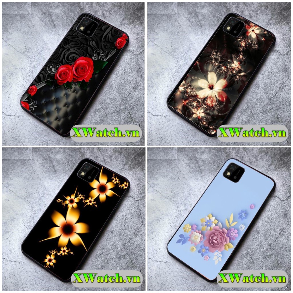 Ốp lưng phủ bóng Realme C20 Realme C11 Realme C3i Realme 6 Realme 6 pro Realme X họa tiết hoa 3D