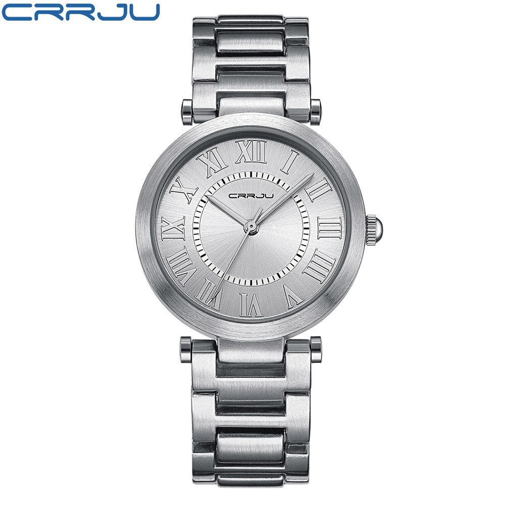 Đồng Hồ CRRJU 2123 Dây Đeo Kim Loại Thời Trang Cho Nữ