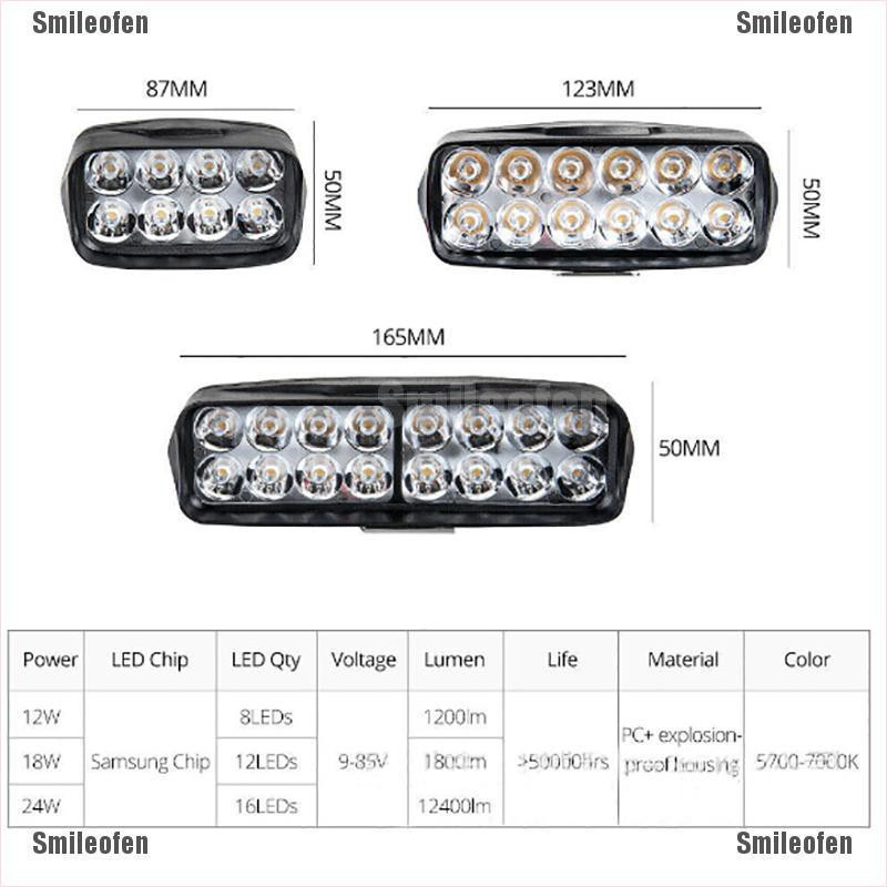 Thanh đèn trợ sáng 12-24W LED 12-85V chuyên dụng dành cho ô tô / xe tải