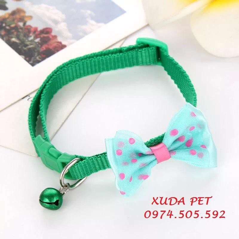 Vòng cổ nơ chuông nhiều màu cho chó mèo Xudapet - XDP01VCN (màu sắc chọn lựa)