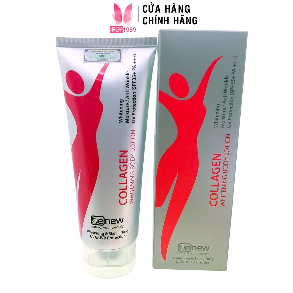 Dưỡng thể trắng da toàn thân Body Collagen Benew Whitening Lotion 200ml