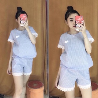 Bộ ngủ đùi kate đẹp