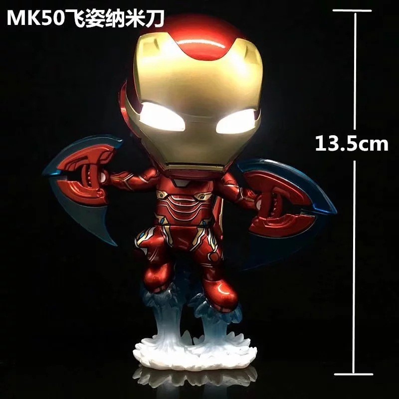 Set 3 Mô Hình Nhân Vật Iron Man Mk50 Phát Sáng Trong Đêm